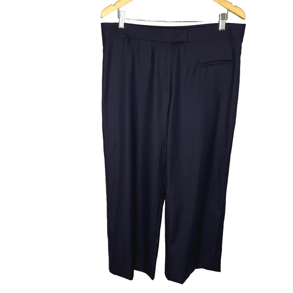 Pallas Thetis Wool Pinstripe Blue Cropped Pants
